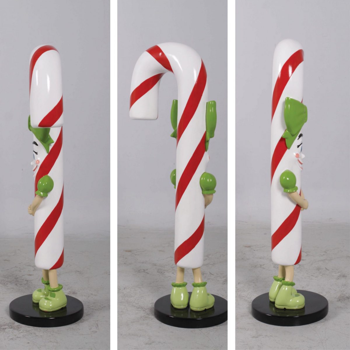 Natureworks Australia Candy Cane girl–Lizzy–Christmas Prop with Green bow and shoes