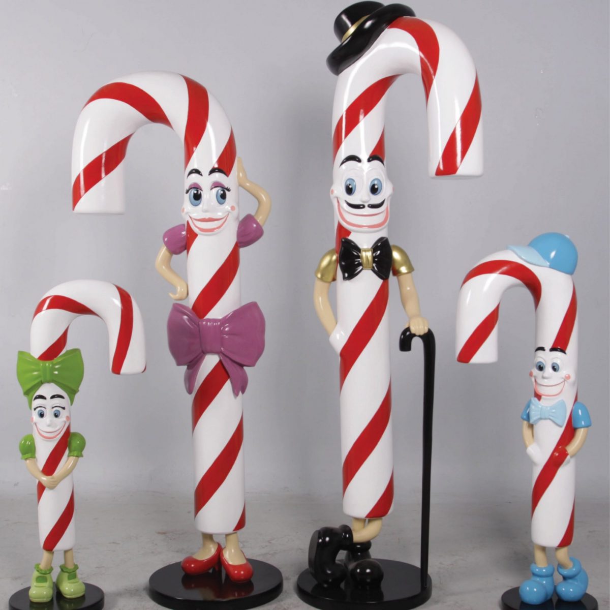 Natureworks Australia Candy Cane girl–Lizzy–Christmas Prop with Green bow and shoes