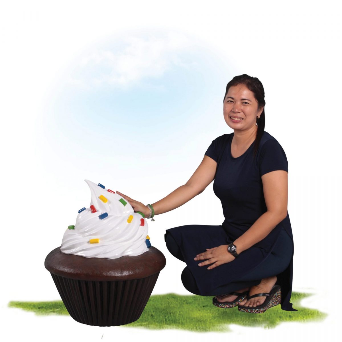 Natureworks Australia Catering food prop - Chocolate - cupcake 60cm diameter