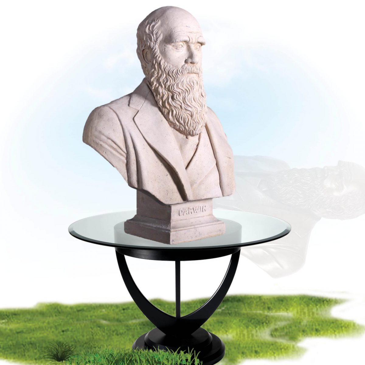 Natureworks Australia Charles Darwin Bust – Reproduction with Roman stone finish