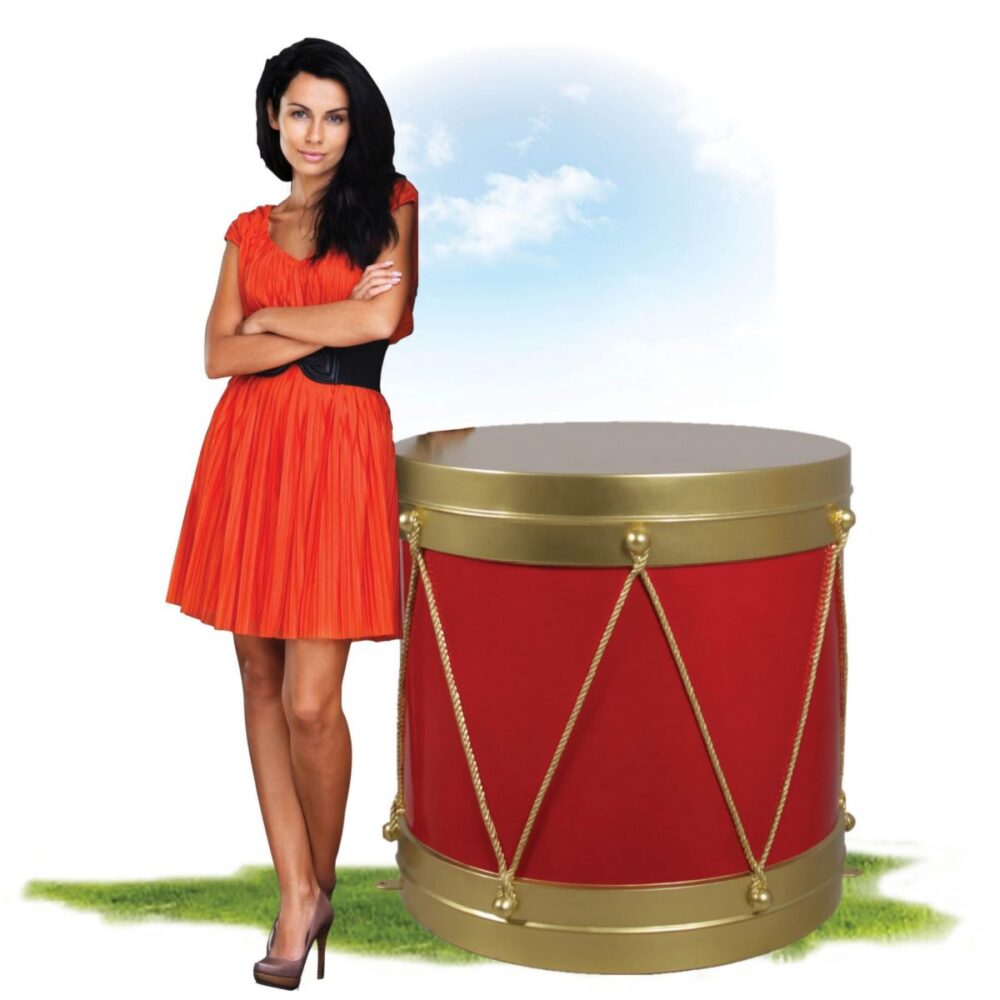 Awesome giant Christmas drum prop for themed events & displays