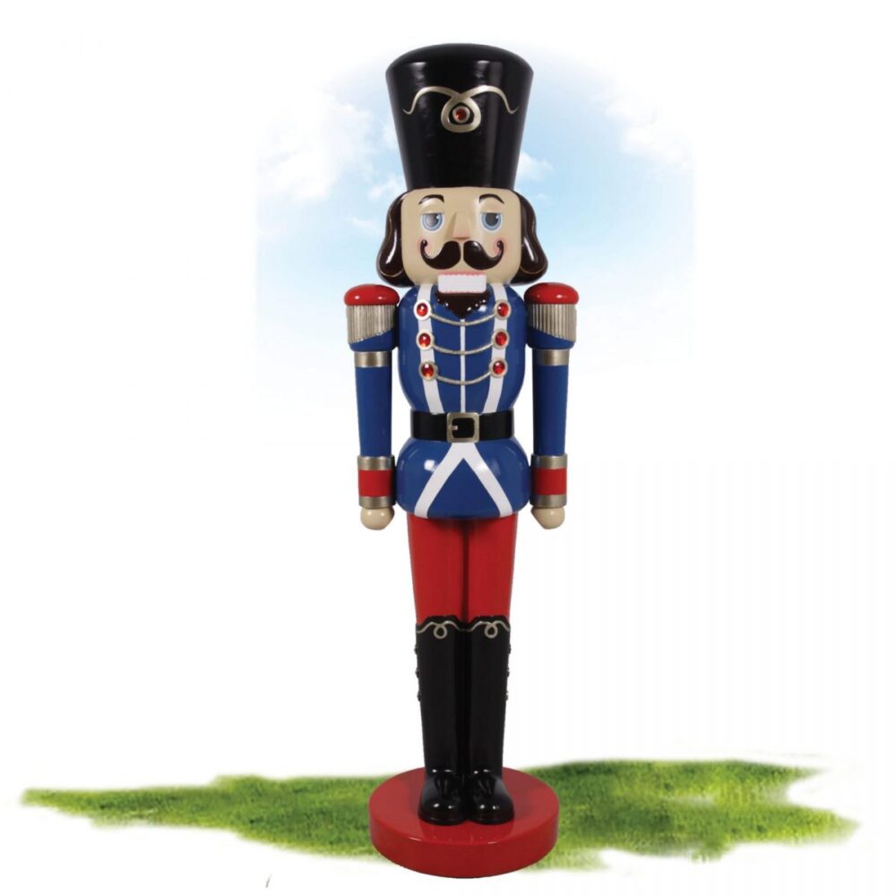 Christmas - Nutcracker Soldier Blue & Red 6ft various views -Christmas Decoration