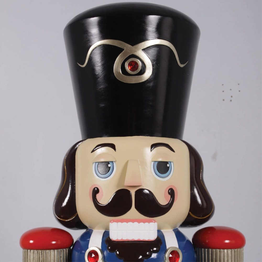 Christmas - Nutcracker Soldier Blue & Red 6ft various views -Christmas Decoration