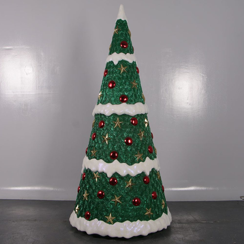 Christmas Tree with baubles - 7ft high showing whole tree