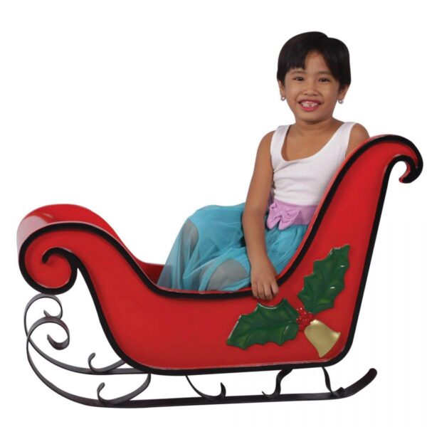 Christmas sleigh with mistletoe