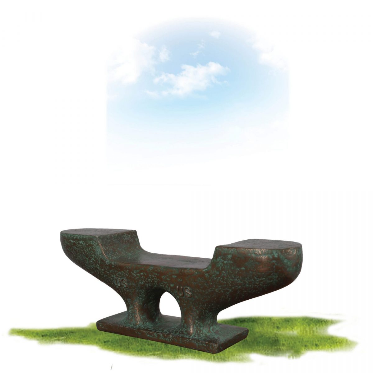 Natureworks Australia Cleat replica – Seaside theming prop to secure a rope when docking and anchoring a boat – Greenish Bronze finish