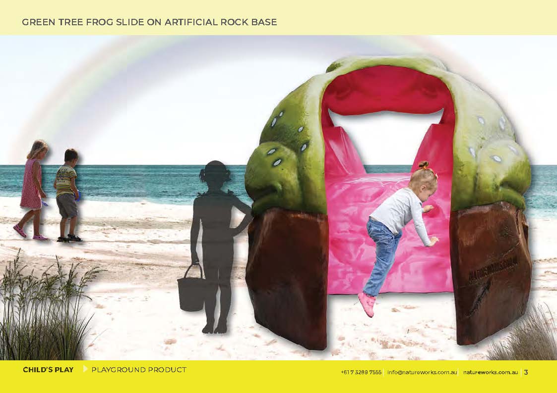 Natureworks Australia Natureworks-Australian-Green-Tree-Frog-Slide-Climb-Play-Playground-Product