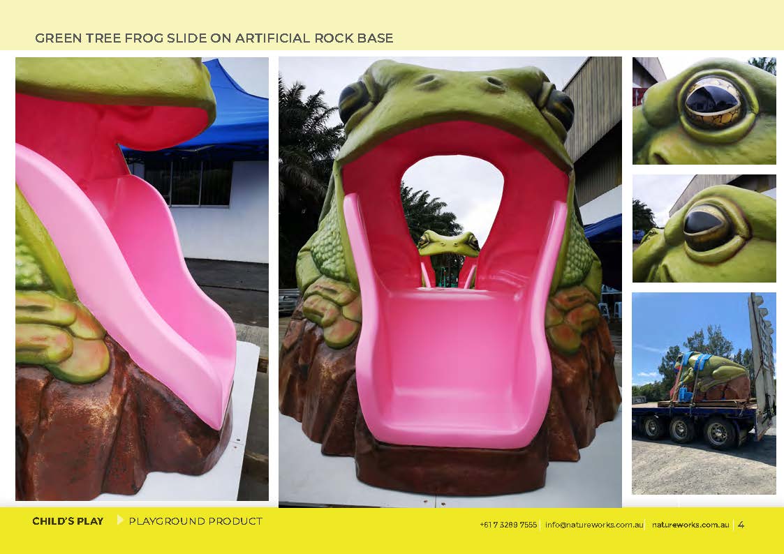 Natureworks Australia Natureworks-Australian-Green-Tree-Frog-Slide-Climb-Play-Playground-Product