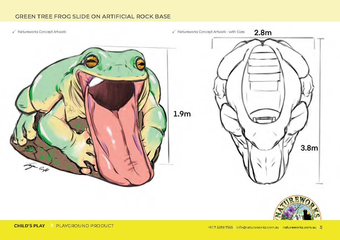 Natureworks Australia Natureworks-Australian-Green-Tree-Frog-Slide-Climb-Play-Playground-Product