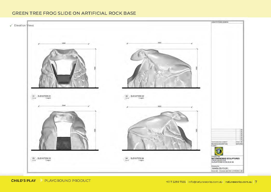 Natureworks Australia Natureworks-Australian-Green-Tree-Frog-Slide-Climb-Play-Playground-Product