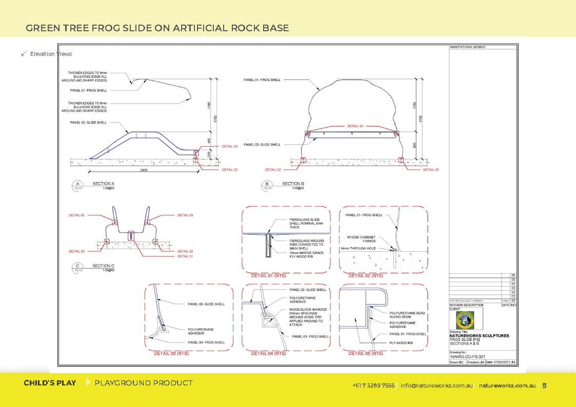 Natureworks Australia Natureworks-Australian-Green-Tree-Frog-Slide-Climb-Play-Playground-Product