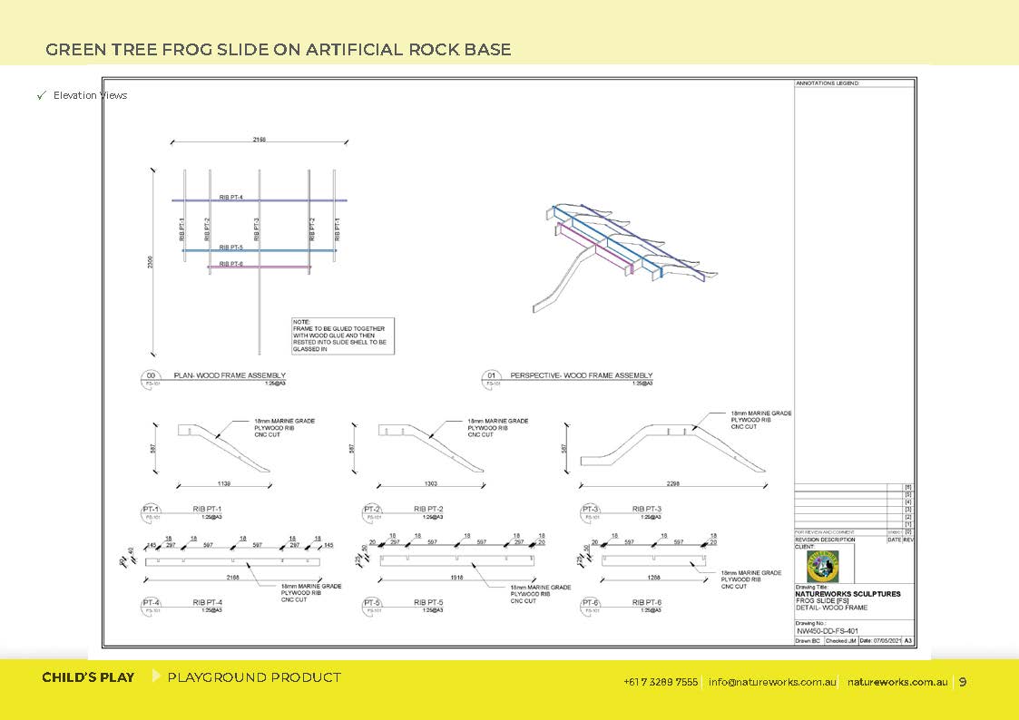 Natureworks Australia Natureworks-Australian-Green-Tree-Frog-Slide-Climb-Play-Playground-Product