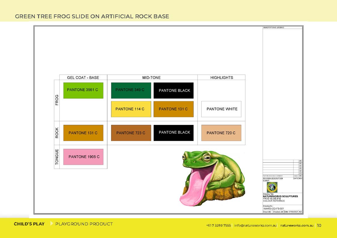 Natureworks Australia Natureworks-Australian-Green-Tree-Frog-Slide-Climb-Play-Playground-Product