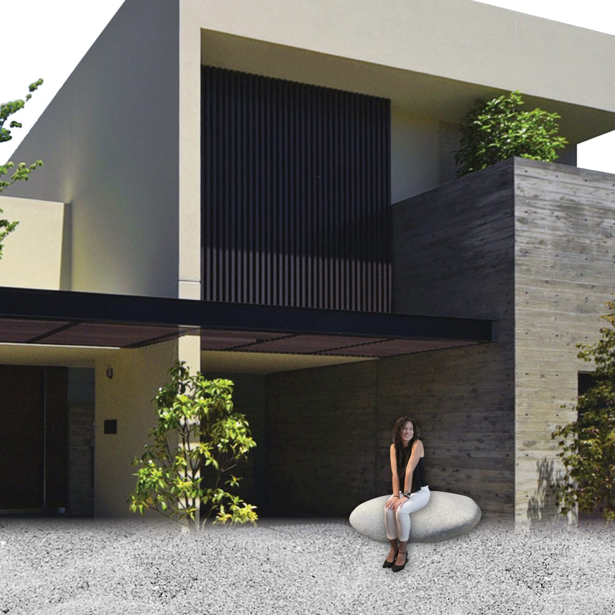 Natureworks Australia Pebble smarty Seat- Glossy Grey - 1m diameter - Image 2