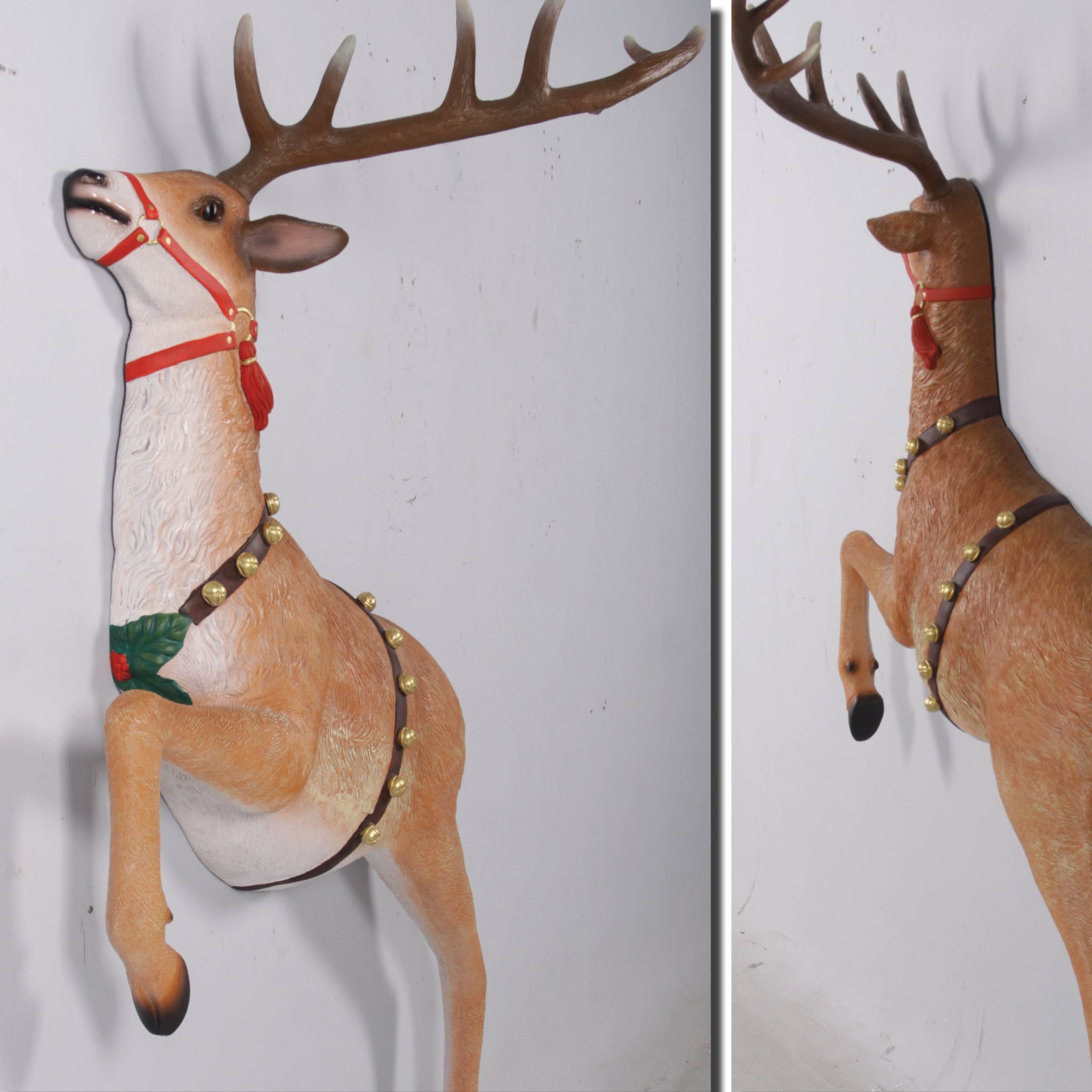 Reindeer Wall Décor - Christmas Decoration Sculptures - Natureworks