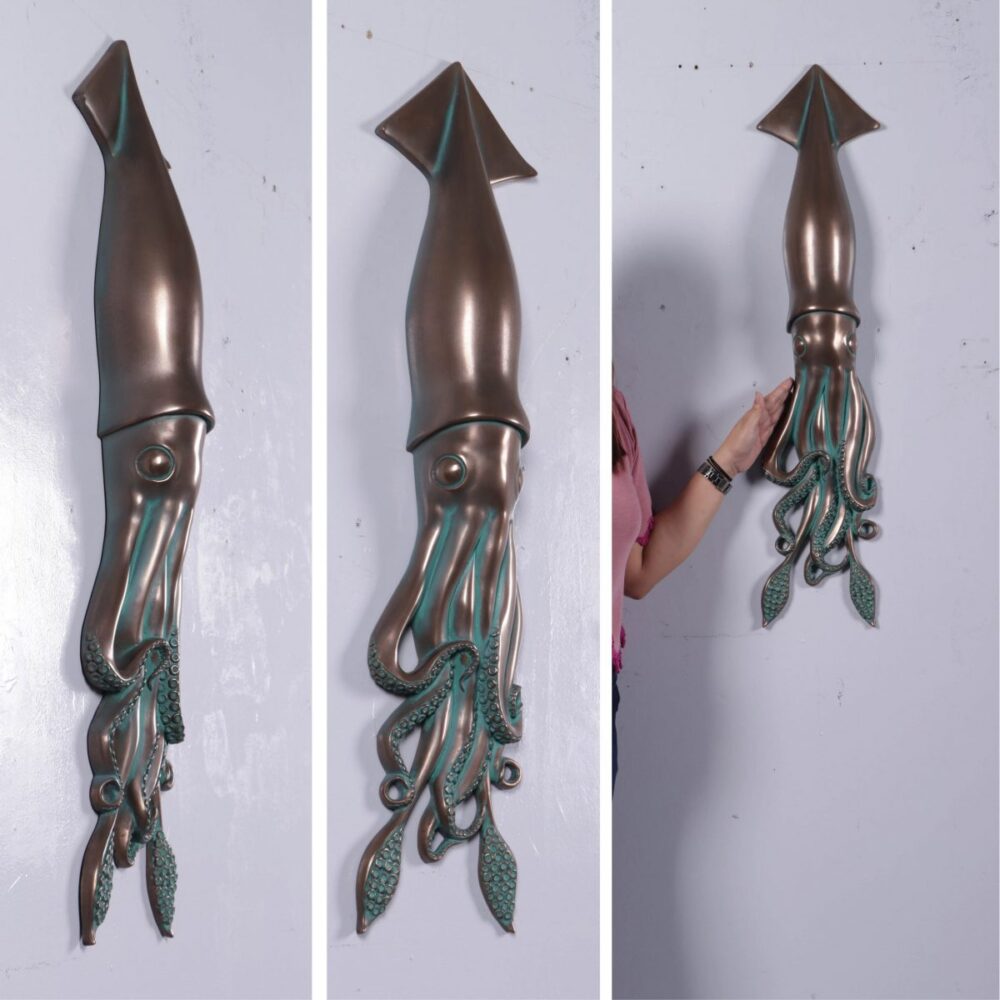 Natureworks Australia Greenish Bronze Squid Wall Decor