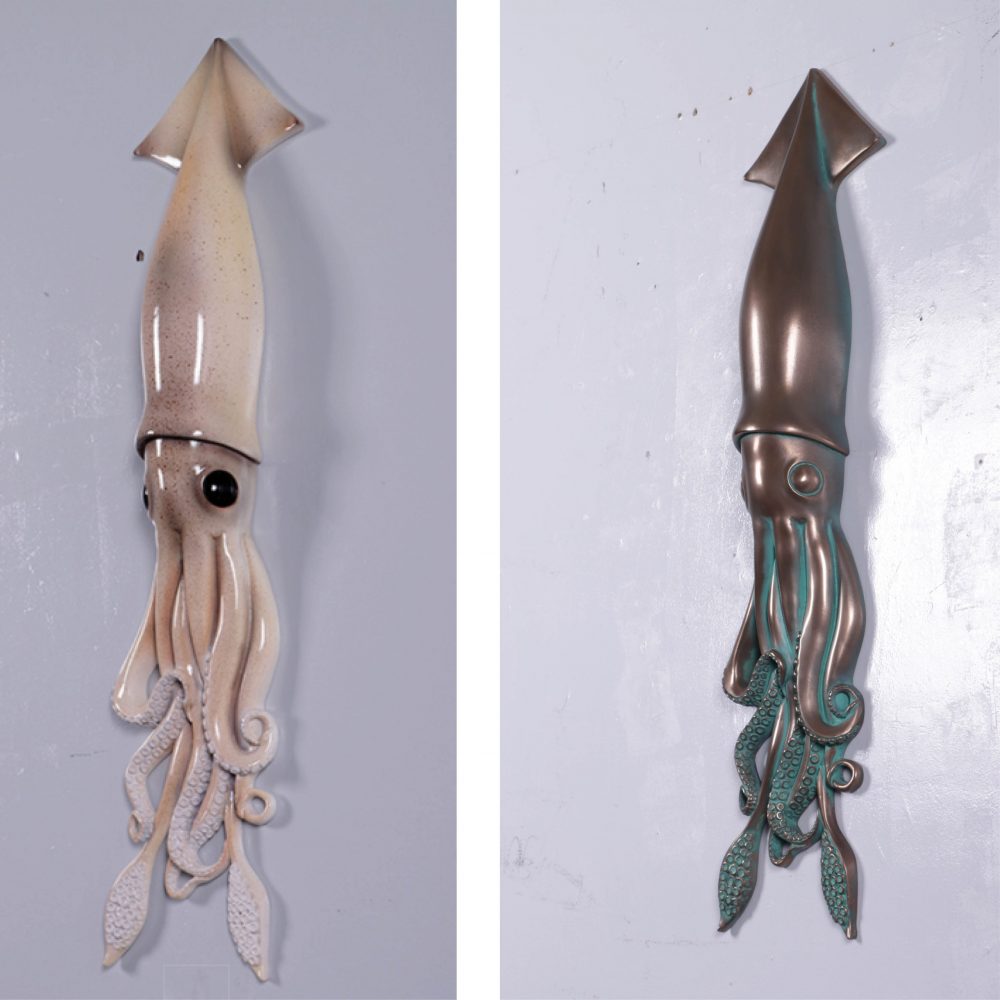 Natural Finished Squid Wall Decor