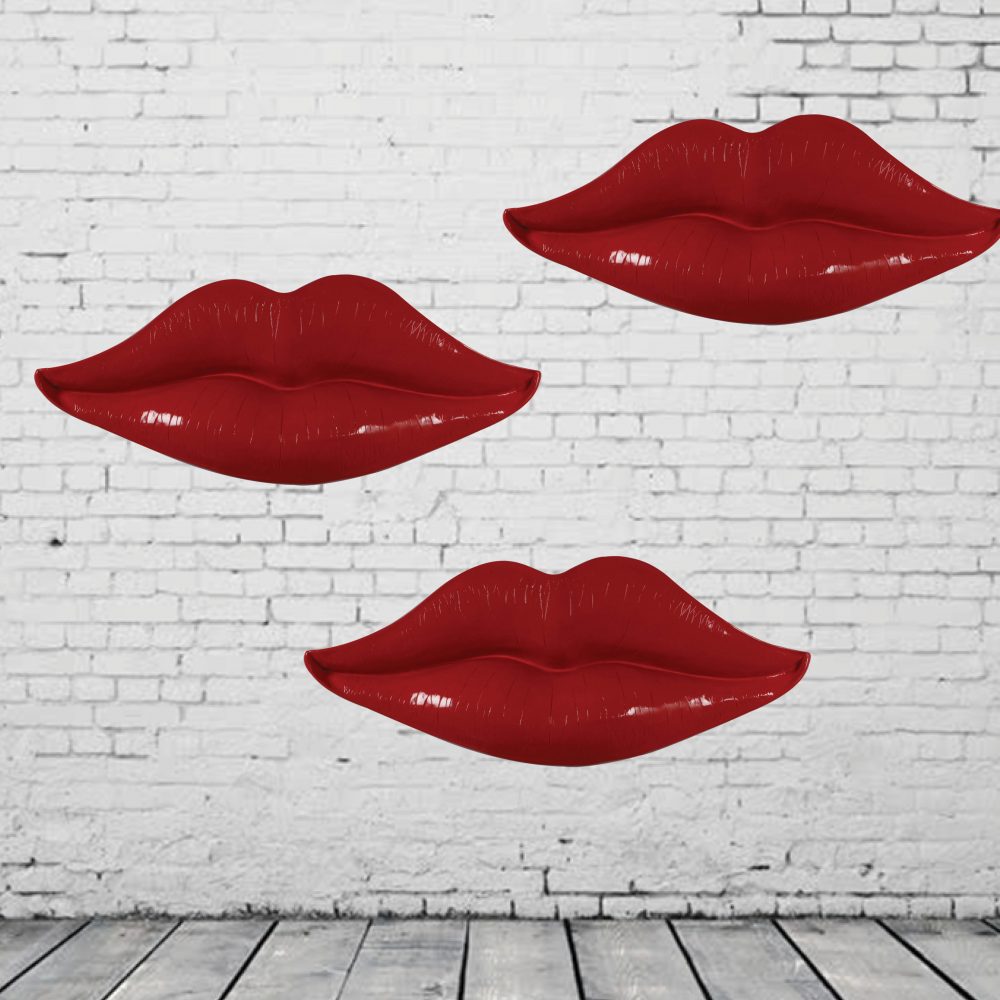 Lips – giant wall décor prop – Bright red