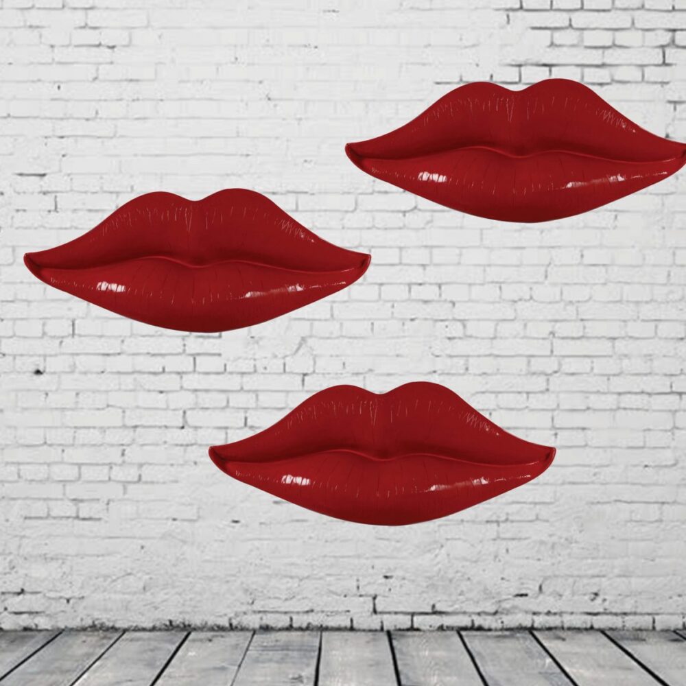 Lips – giant wall décor prop – Bright red