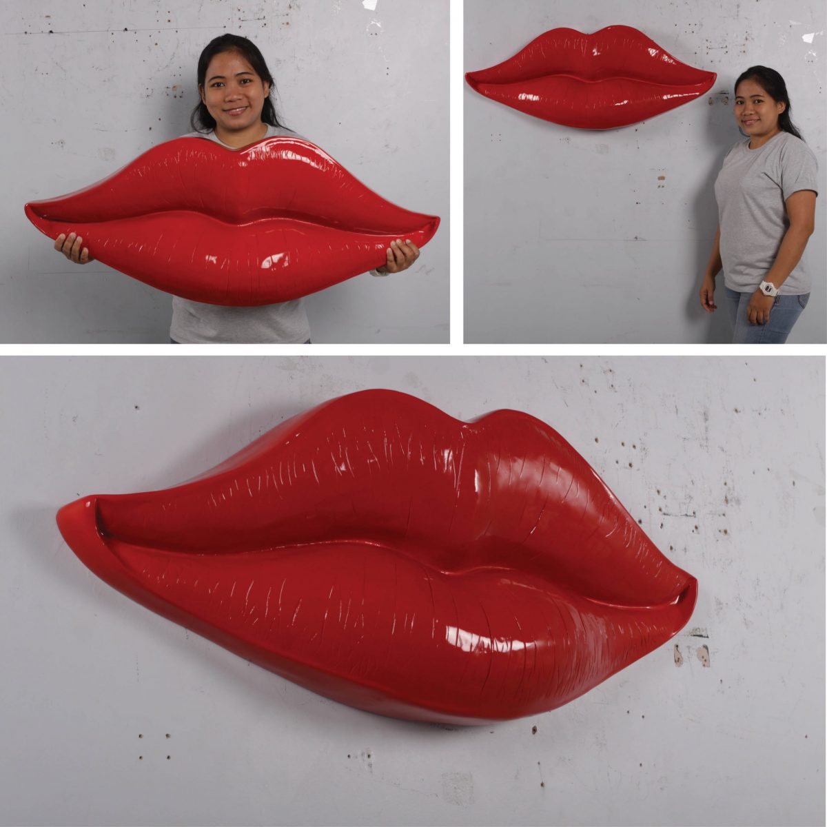 Natureworks Australia Lips – giant wall décor prop – Bright red