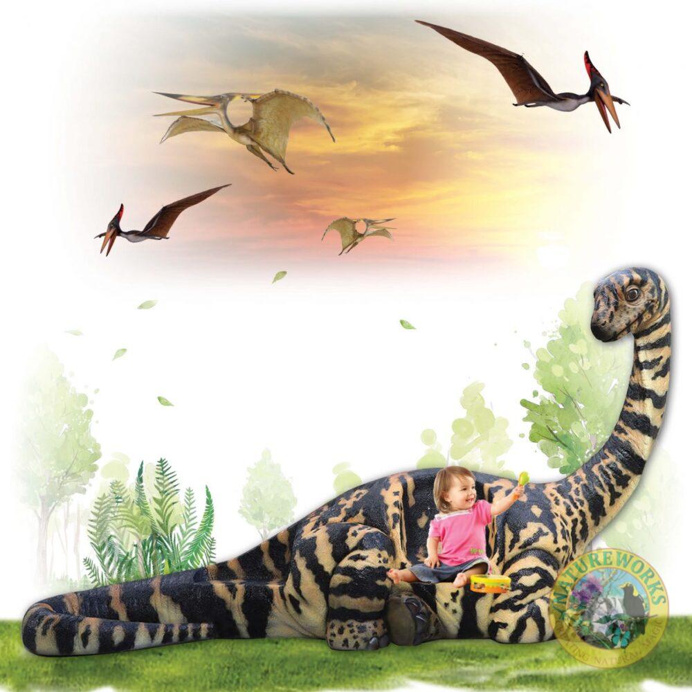 Rhoetosaurus brownei bench seat climber for childcare centres and playgrounds - Now available