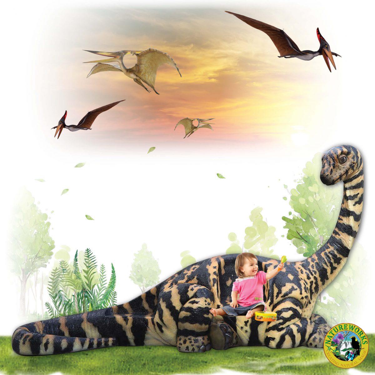 Natureworks Australia Rhoetosaurus brownei bench seat climber for childcare centres and playgrounds - Now available