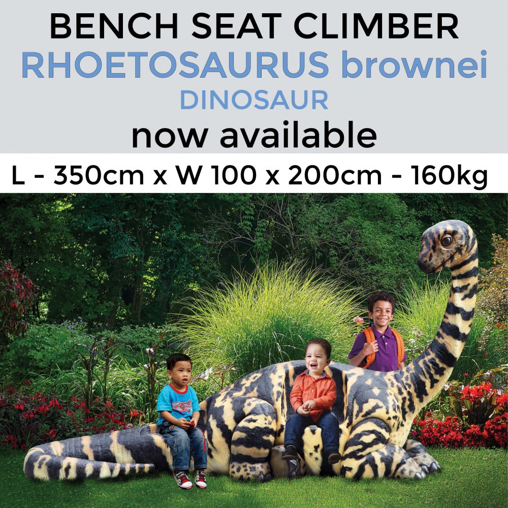 Rhoetosaurus brownie dinosaur – Bench Seat Climber – 2m high – Available now