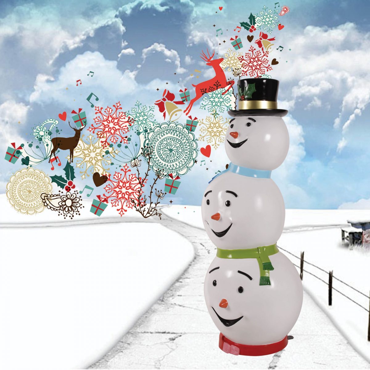 Natureworks Australia Snowman–Triple Headed stack