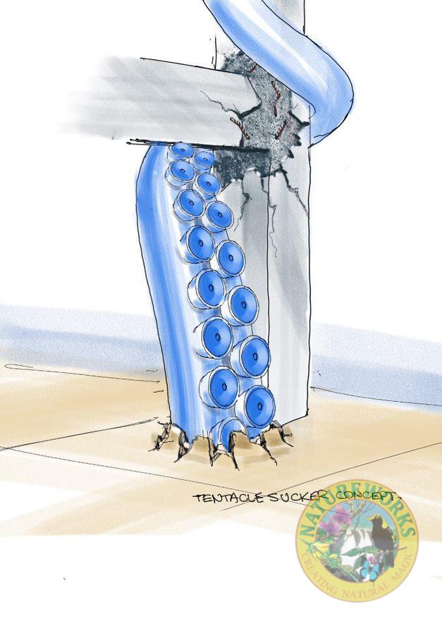 Natureworks Australia Giant Octopus Tentacle Concept Art