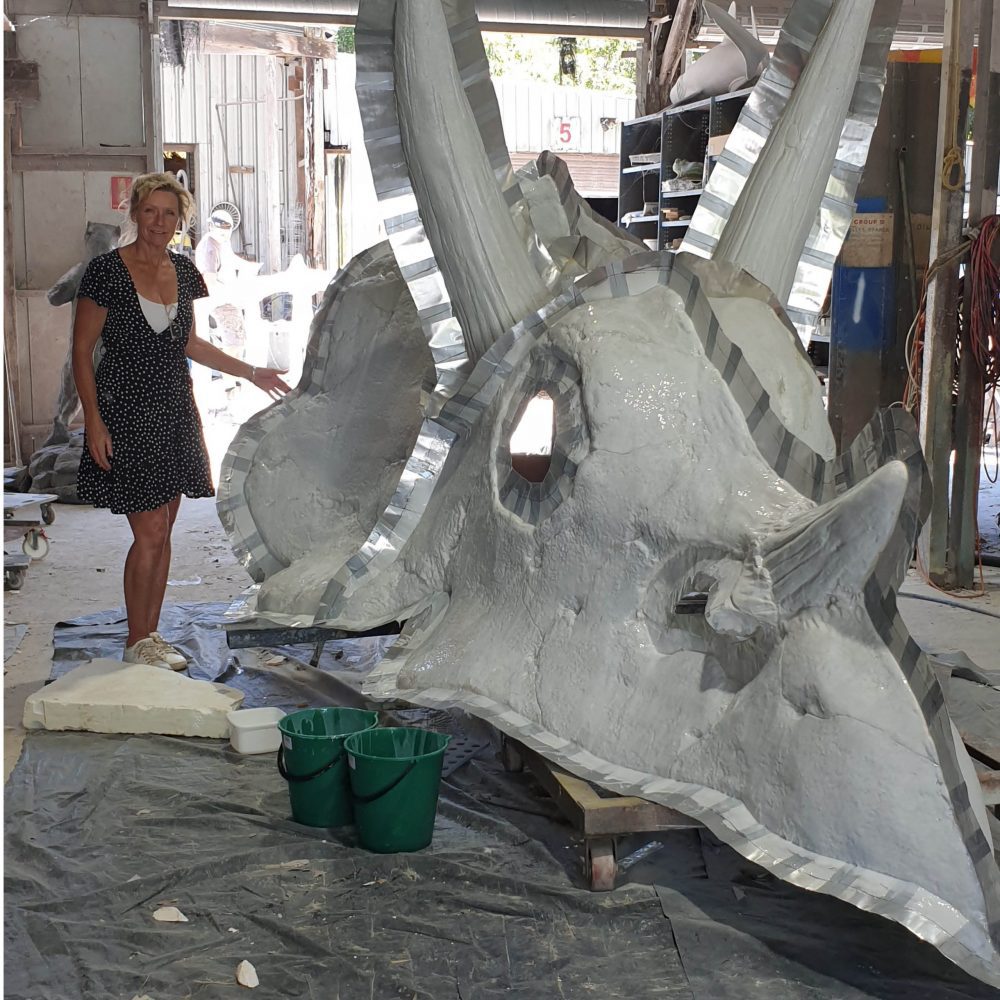 Natureworks Australia Triceratops Skull & Rib Playground Climber- Skull - in production