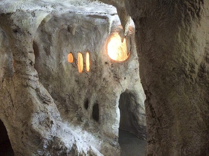 Artificial cave interior