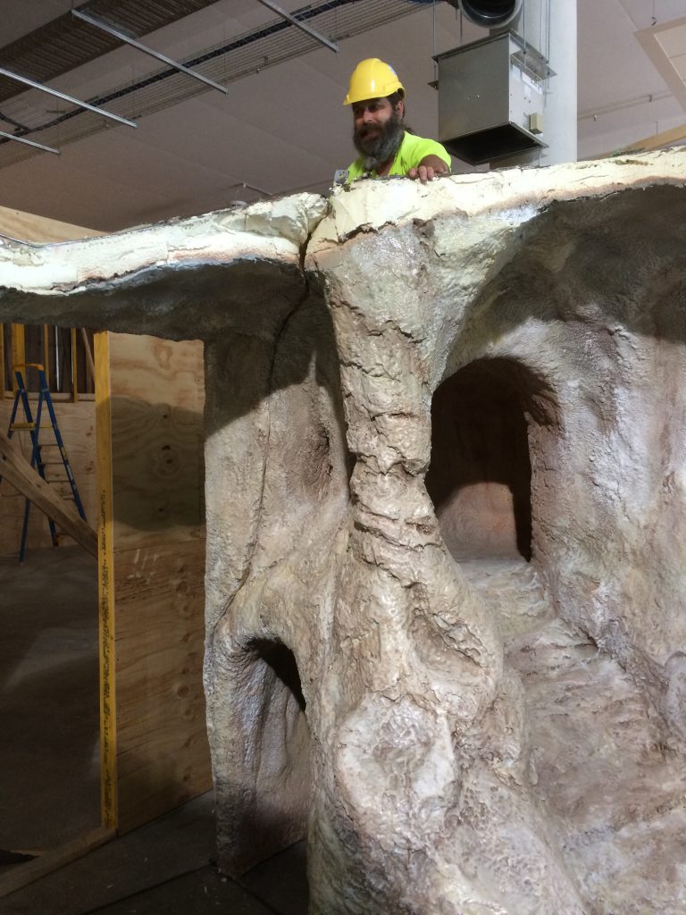 Cave under construction