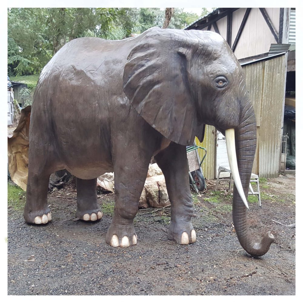 African Elephant life-size - (8ft high) statue