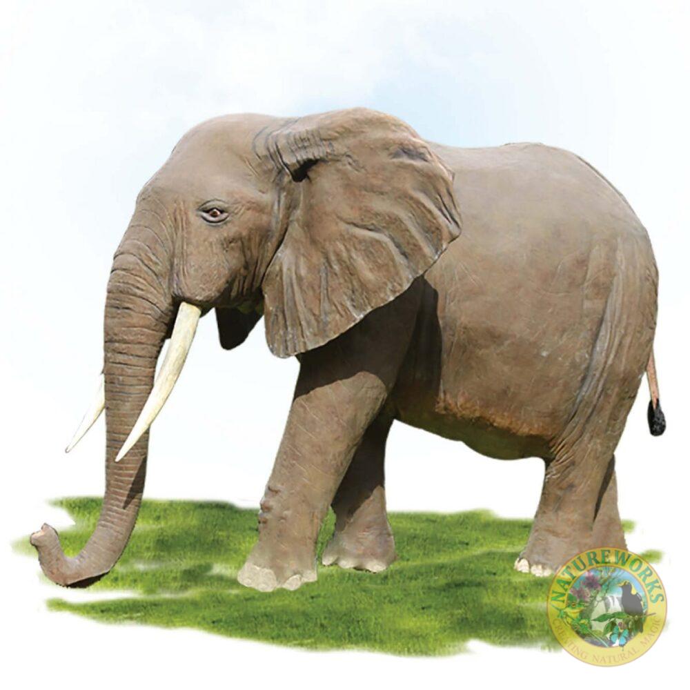 African Elephant life-size - (8ft high) statue