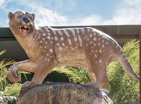 Natureworks Australia Thylacoleo walking - Australian Megafauna marsupial lion sculpture