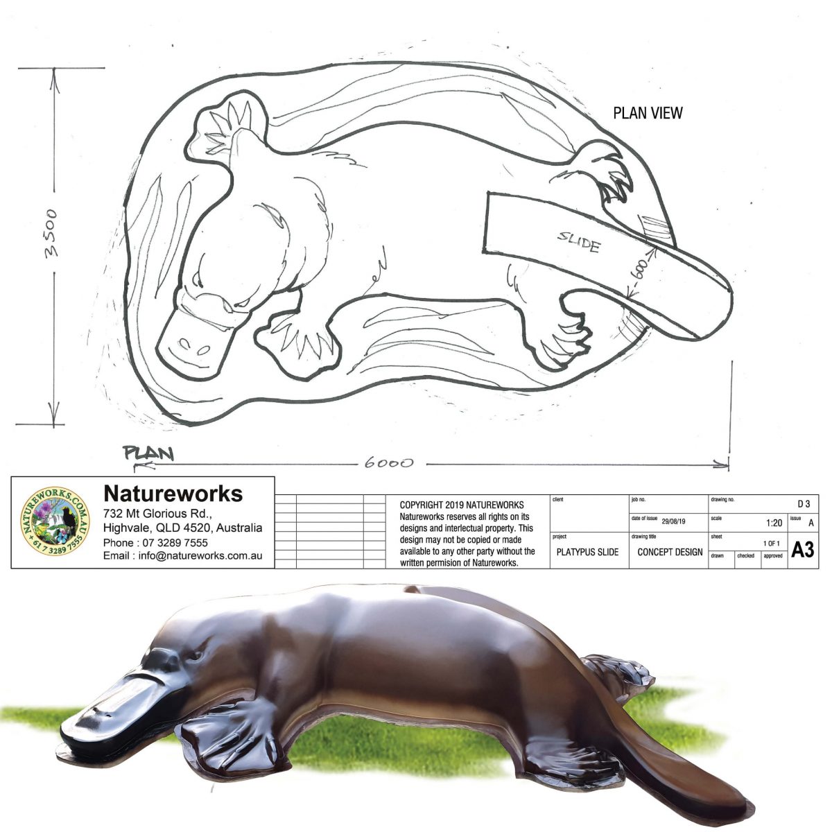 Natureworks Australia Platypus Slide - Climb & Play Structure - Image 4