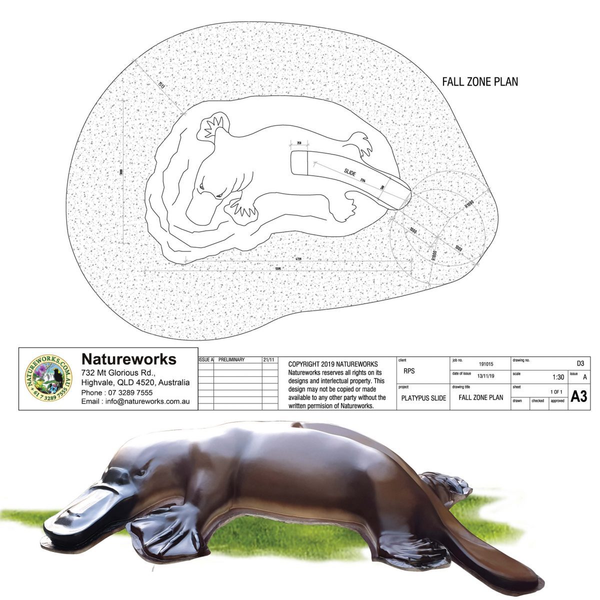 Natureworks Australia Platypus Slide - Climb & Play Structure - Image 5