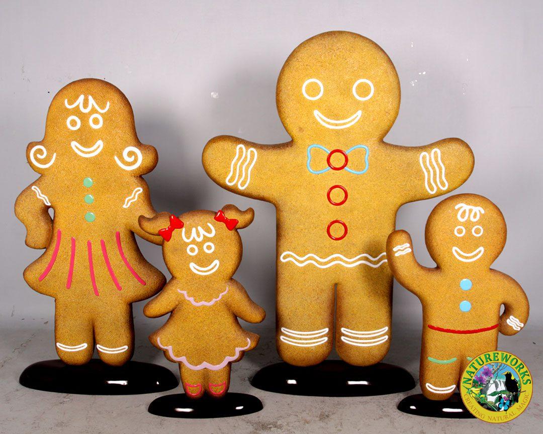 Natureworks Australia Ginger Bread Family Prop - Fibreglass - sturdy freestanding Prop for hire or sale