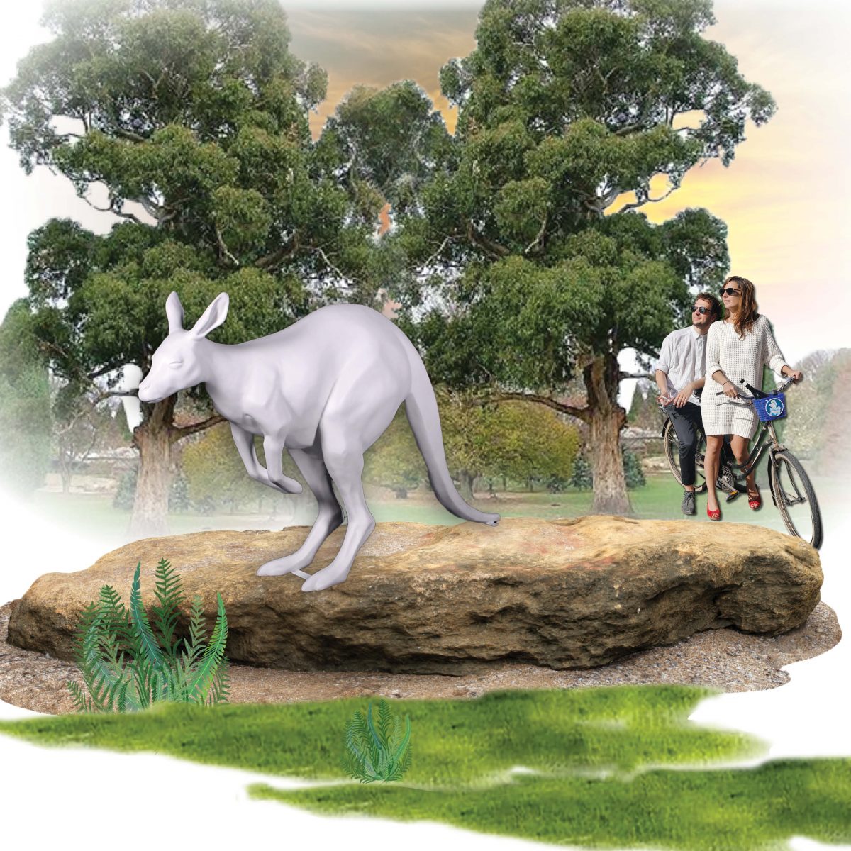 Natureworks Australia Life-size 3d Kangaroo sculpture