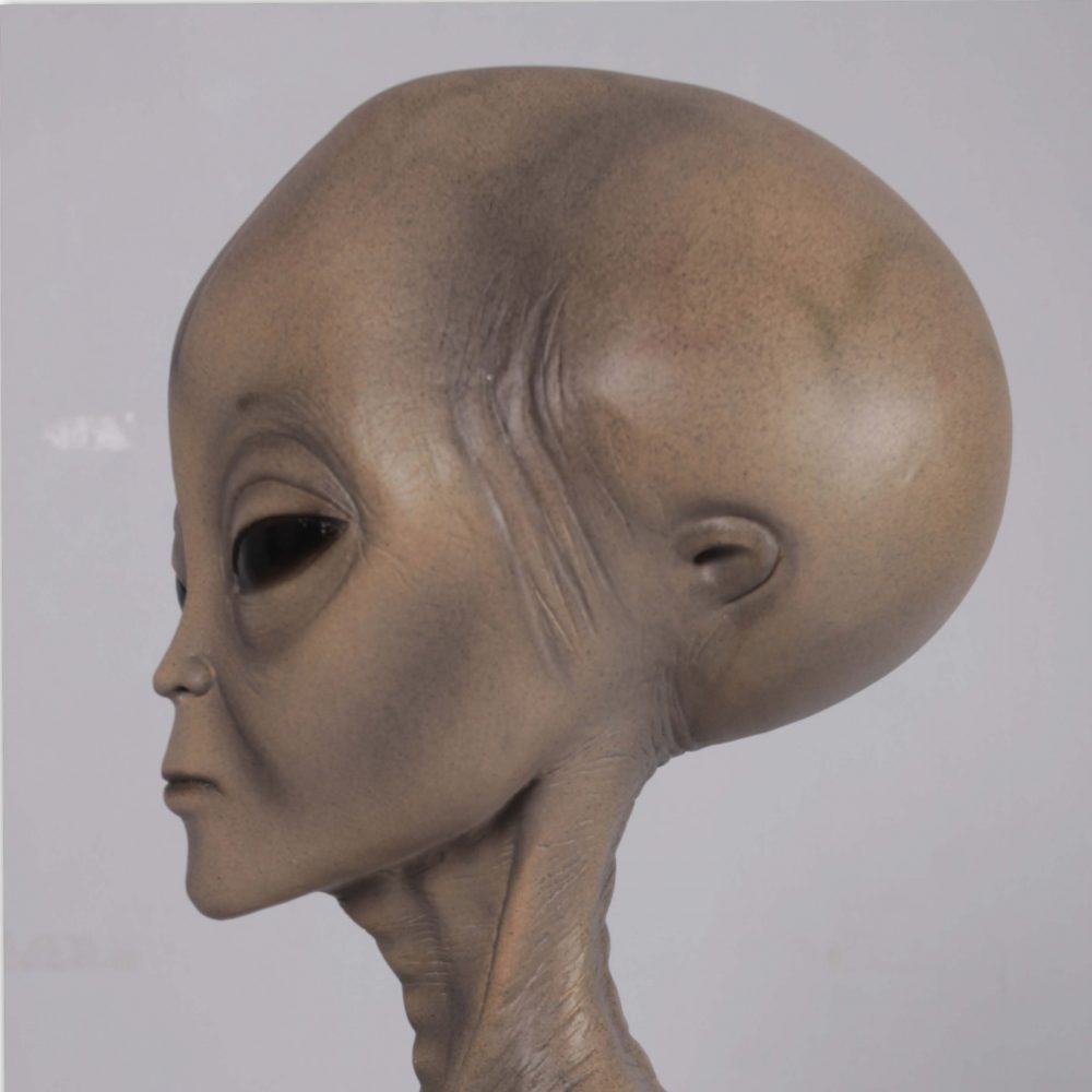 Alien - Roswell - 4ft statue - grey tones - very elegant