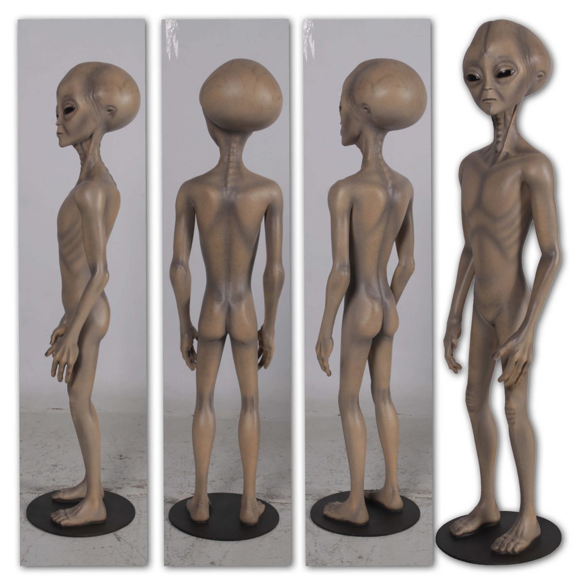 Natureworks Australia Alien - Roswell - 4ft standing statue - various views