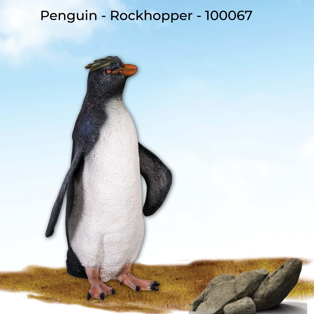 Penguine - rockhopper statue - life-size