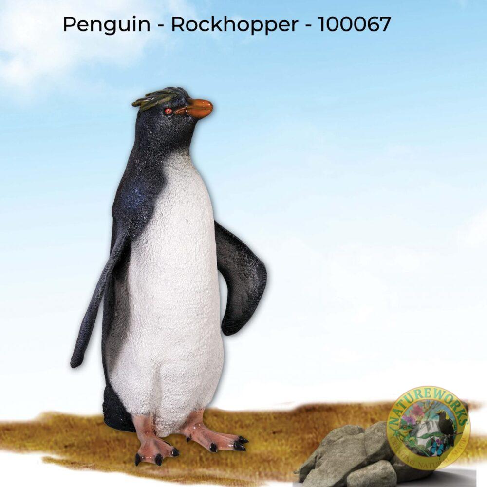 Penguine - rockhopper statue - life-size