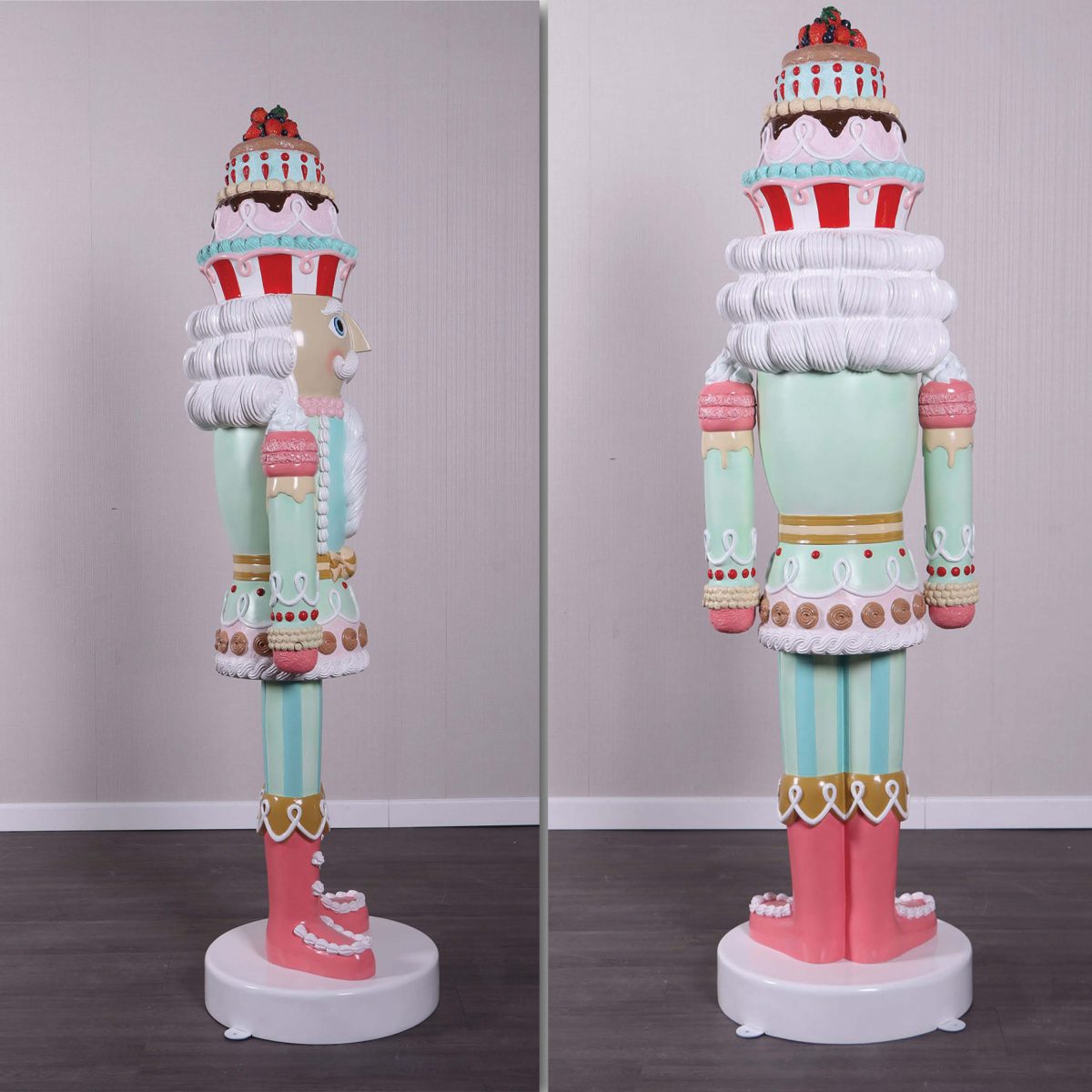 Natureworks Australia Nutcracker Candy Cake topper 182cm- full 3D prop - showing side and rear detail