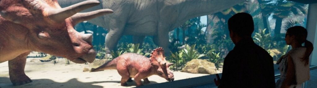 Hologram with dinosaurs