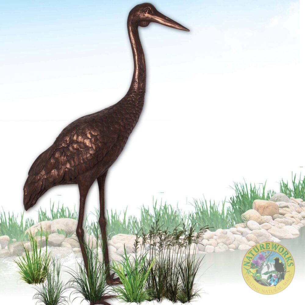 Brolga Bird Statue - Bronze finish