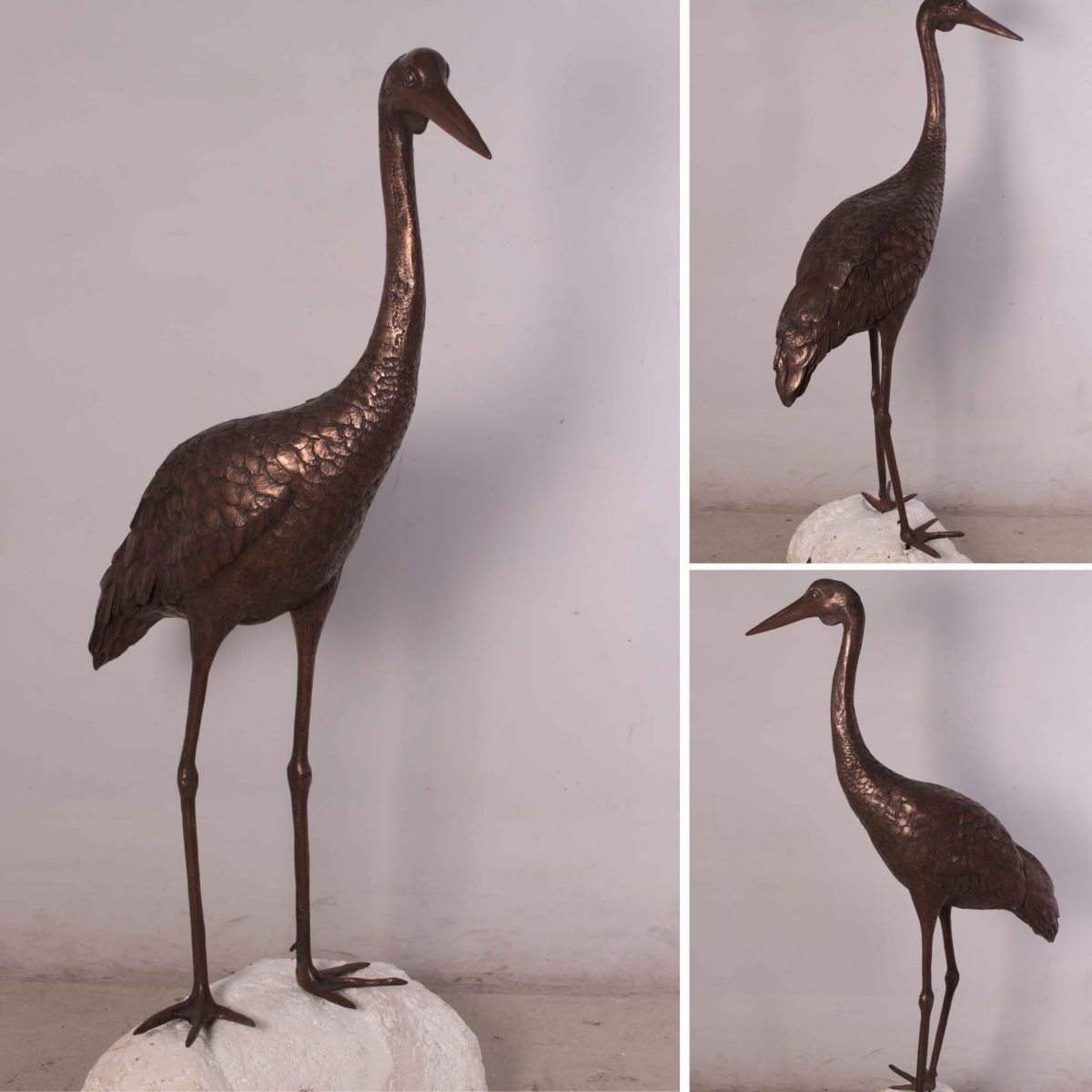 Natureworks Australia Brolga Bird Statue - Bronze finish - various views