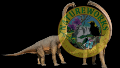 Natureworks Australia Brachiosaurus Dinosaur with straight neck and twisted neck