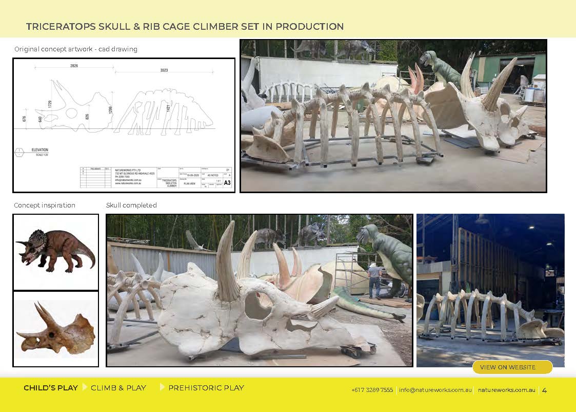 Natureworks Australia Triceratops Skull & Rib Cage Playground Climber - Image 16