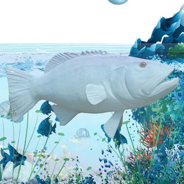 Coral Trout - White - Giant for public art displays and events - 120045White